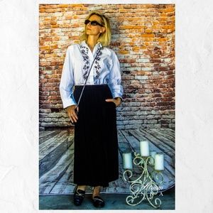 Richard Warren Rayon Long Elegant Black Skirt, 8